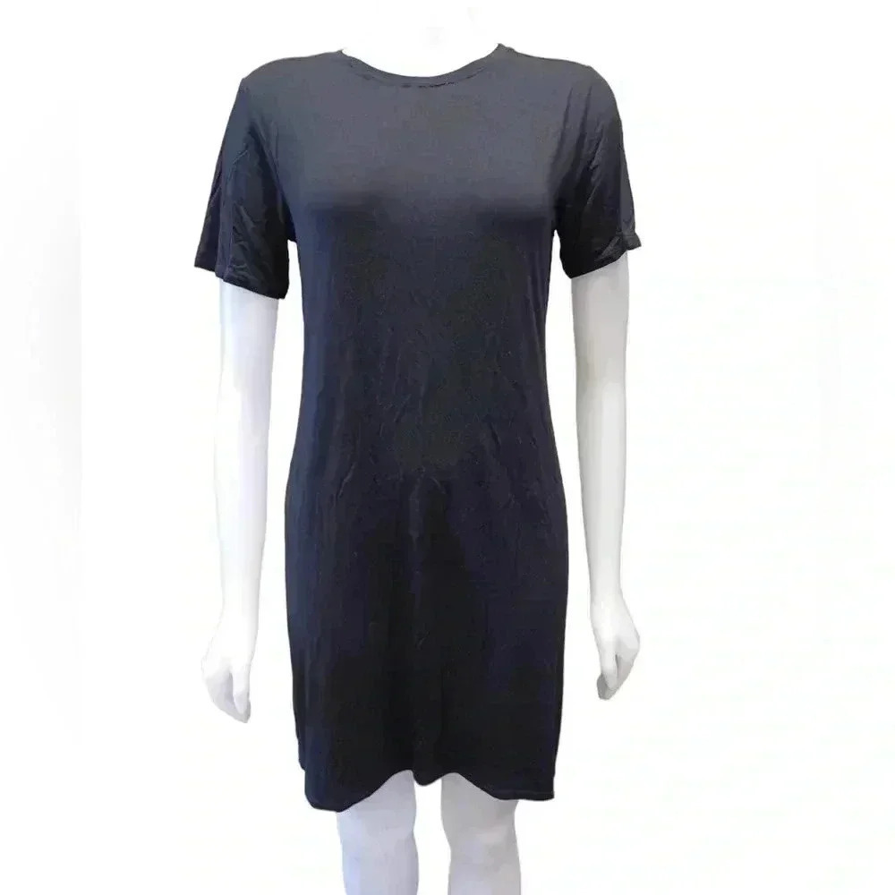 BCBG Black Short  Sleeve Tunic Dress Size Small